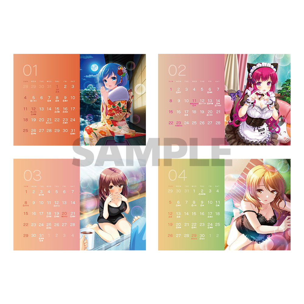 ガールフレンド(仮)13周年記念2026卓上カレンダー【受注生産】