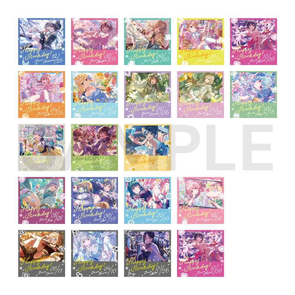 バースデーアイドル耐水ステッカー vol.2〈受注生産〉