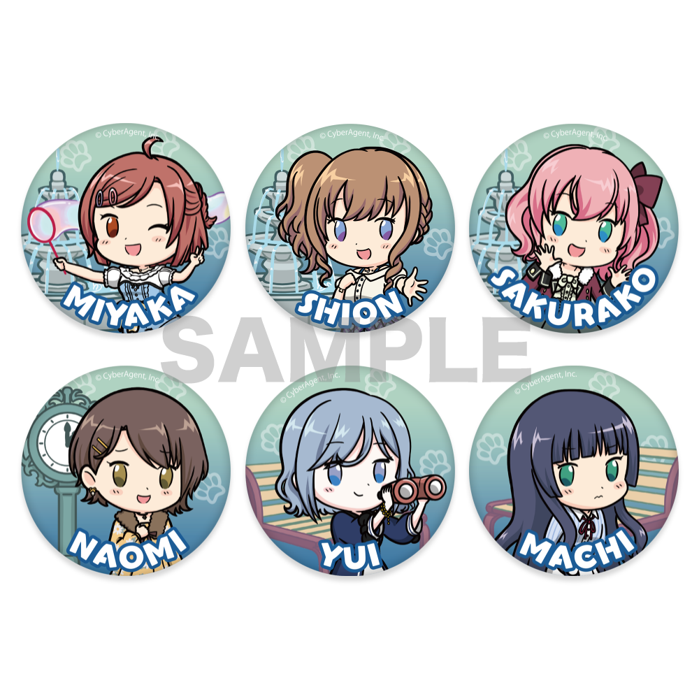7周年記念 デフォルメオルタナグリッター缶バッジ【21種】