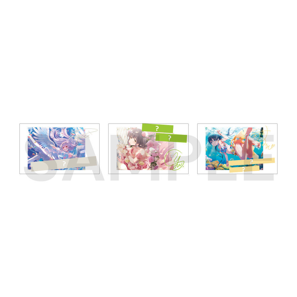 メッセージ付きミニフォトカード 全21種 ランダム(1パック3枚入り)【受注生産】
