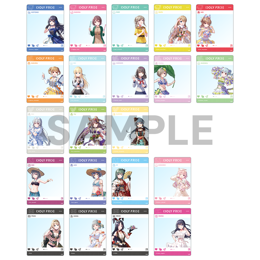 SNS風クリアカード 全21種 ランダム(1パック3枚入り)【受注生産】